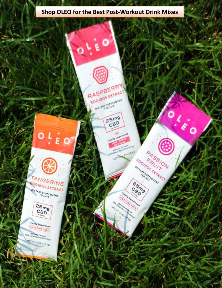 shop oleo for the best post workout drink mixes