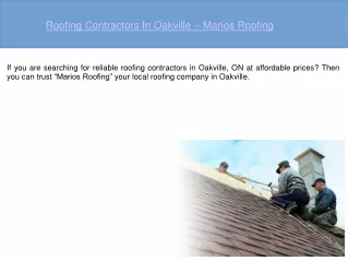Roofing Contractors Oakville