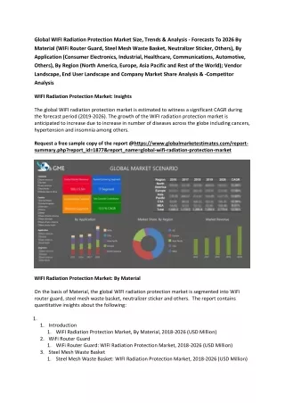 global wifi radiation protection market size
