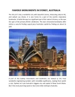 Famous Monuments in Sydney - slide 1