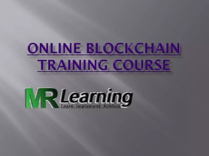 online blockchain training course