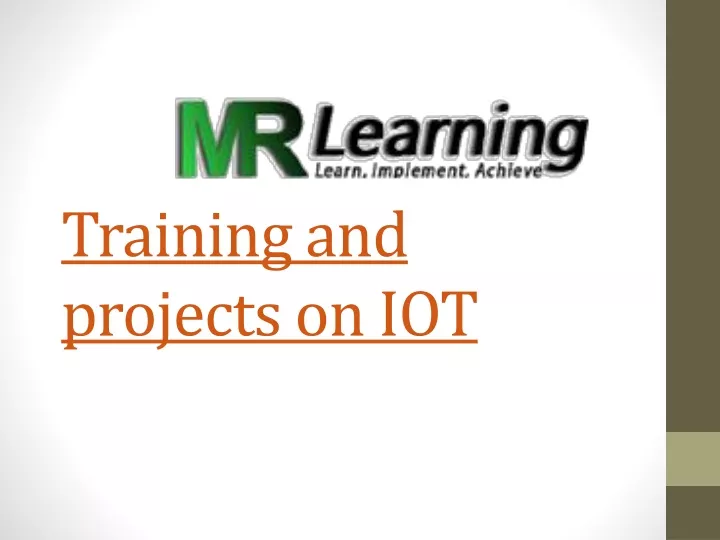 training and projects on iot