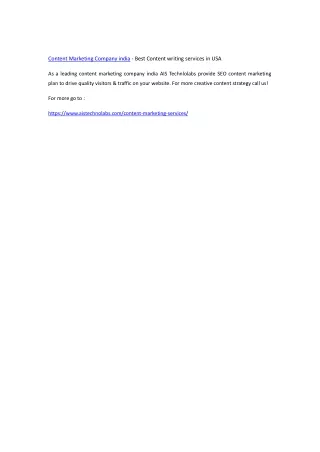 content marketing company india best content