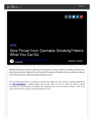 Sore Throat from Cannabis Smoking? Here’s What You Can Do