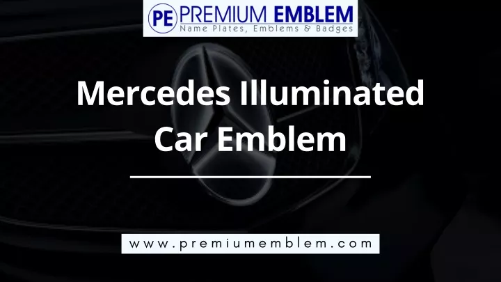 mercedes illuminated car emblem