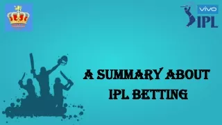 A Summary About  IPL Betting