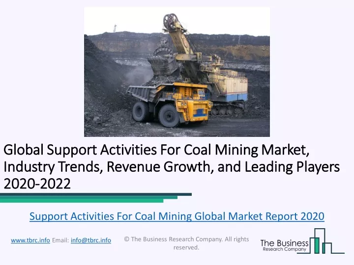 global global support activities for coal mining