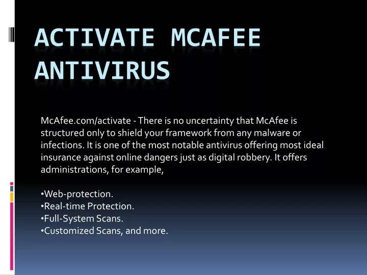 activate mcafee antivirus