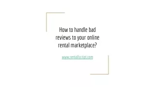 how to handle bad reviews to your online rental