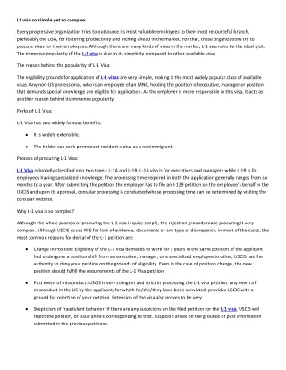l1 visa so simple yet so complex