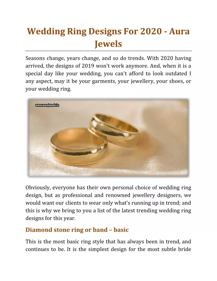 wedding ring designs for 2020 aura jewels