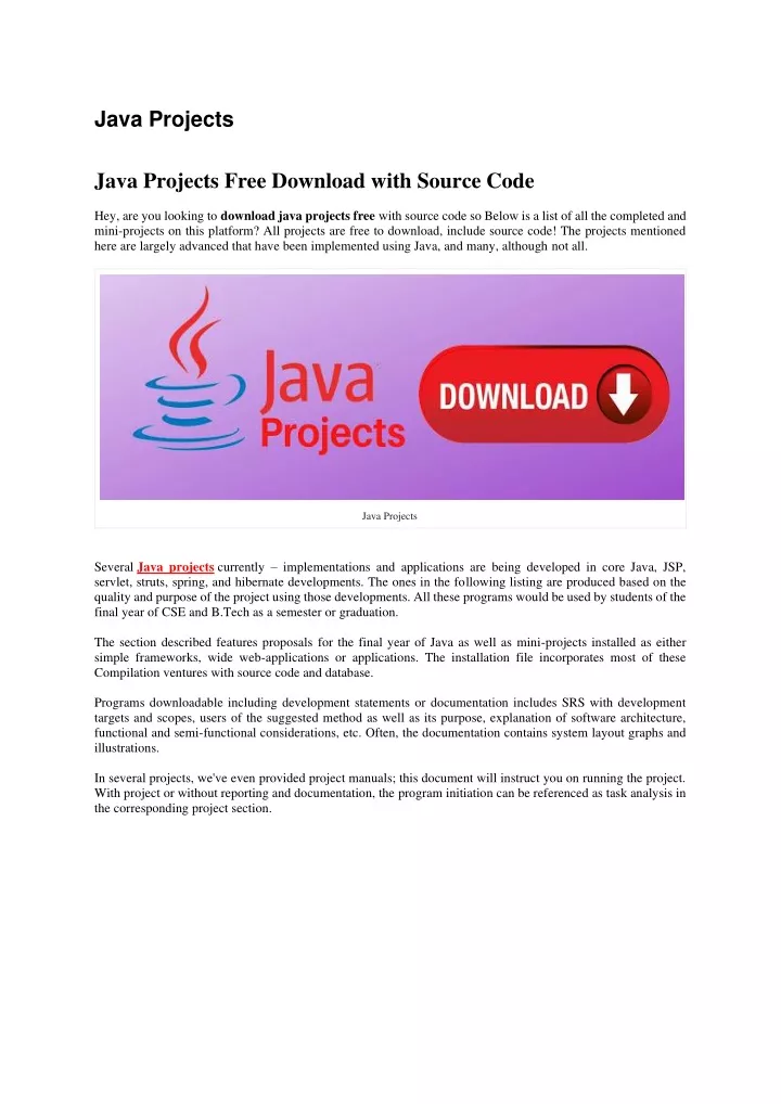java projects