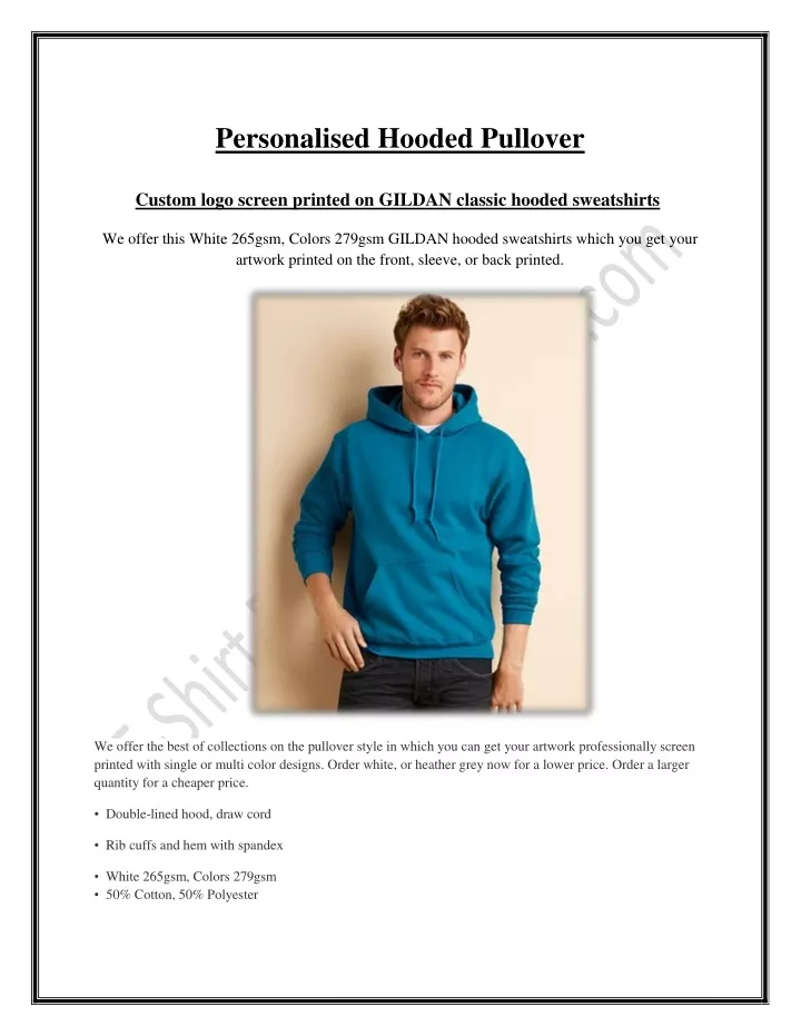 personalised hooded pullover