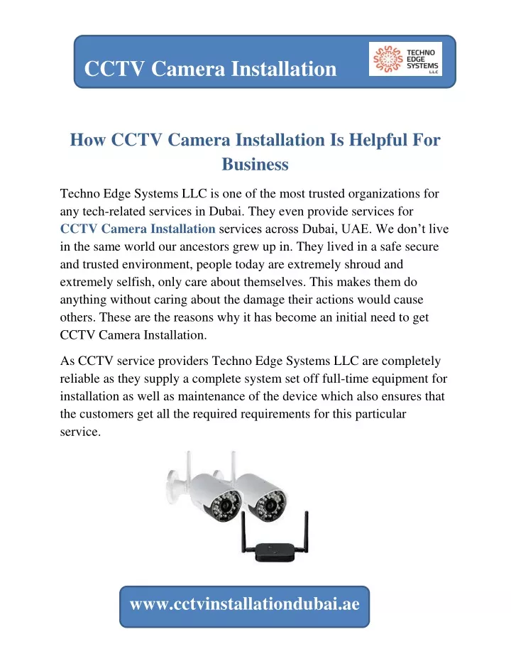 cctv camera installation