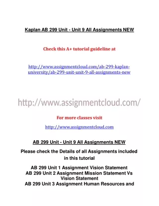 AB 299 Entire Course NEW