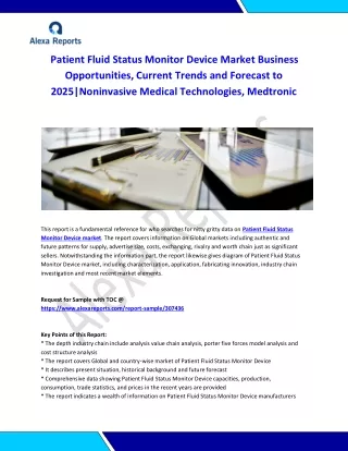 Global Patient Fluid Status Monitor Device Market Analysis 2015-2019 and Forecast 2020-2025