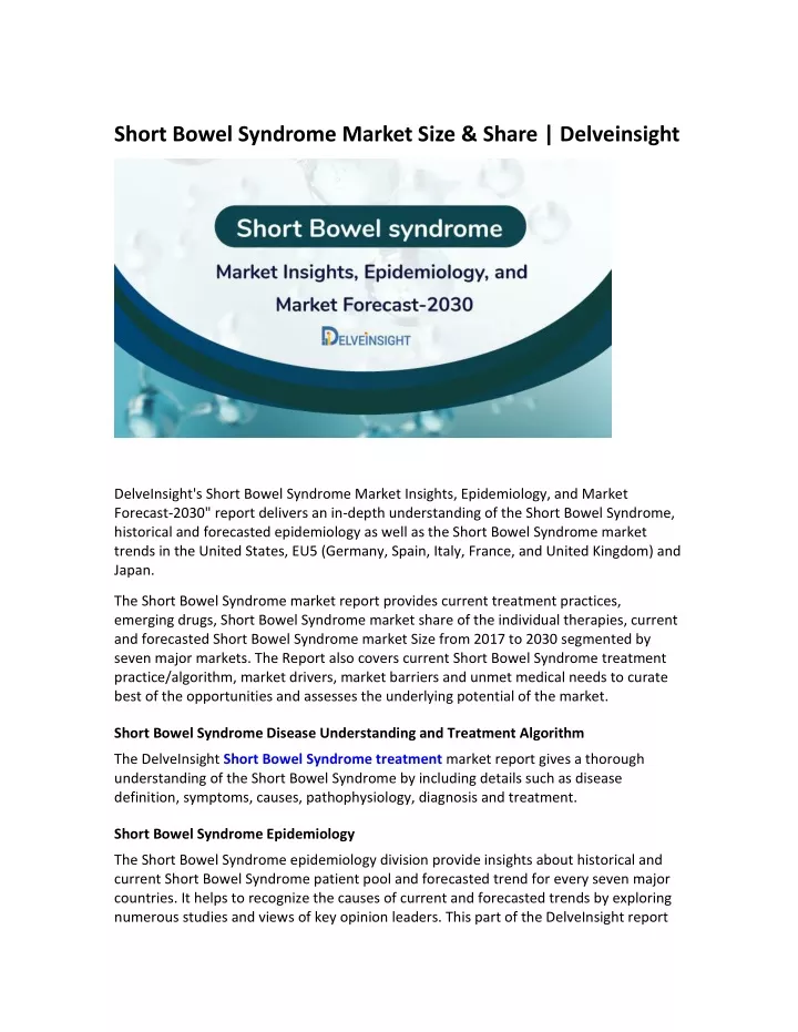 short bowel syndrome market size share