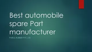 Best automobile spare parts manufacturers