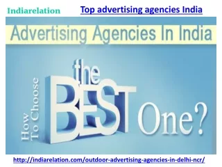 How to Choose the top advertising agencies india