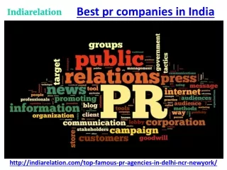 Choose one of the best pr companies in india