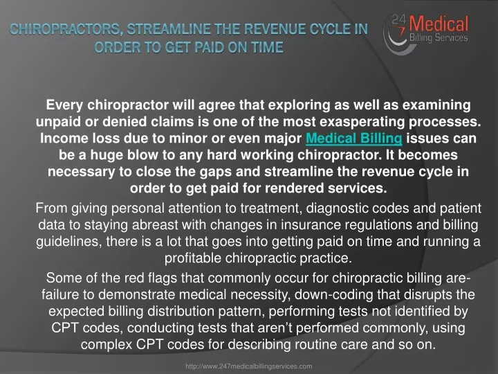 chiropractors streamline the revenue cycle in order to get paid on time