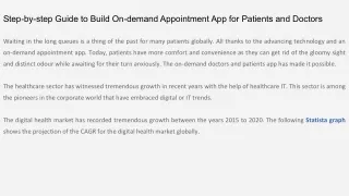 step by step guide to build on demand appointment