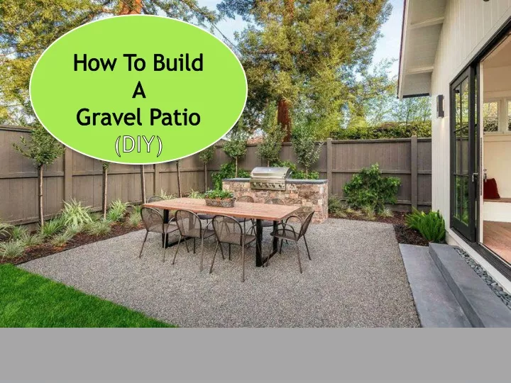 how to build a gravel patio diy