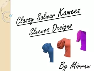 Trendy Salwar Suits Sleeves Designs