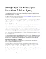 Leverage Your Brand With Digital Promotional Solutions Agency - slide 1