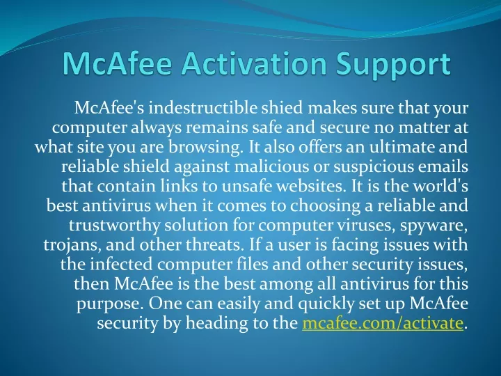 mcafee activation support