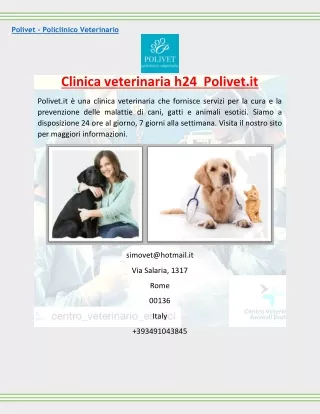 Clinica veterinaria h24 | Polivet.it