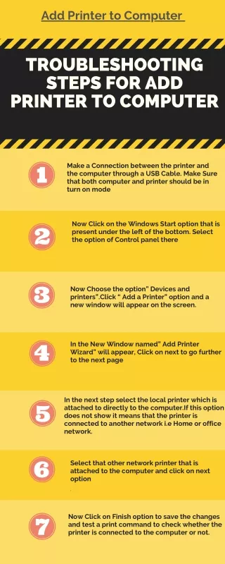 Troubleshooting Steps for Add Printer to Computer