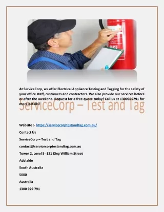 at servicecorp we offer electrical appliance