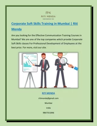 Corporate Soft Skills Training in Mumbai | Riti Menda