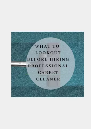 9 Things to Look out Before Hiring a Professional carpet Cleaner | Junk Hero