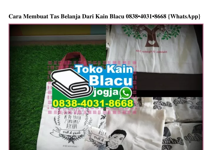 cara membuat tas belanja dari kain blacu 0838