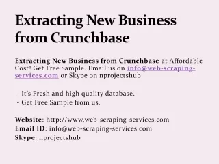 extracting new business from crunchbase