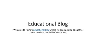 Educational Blog