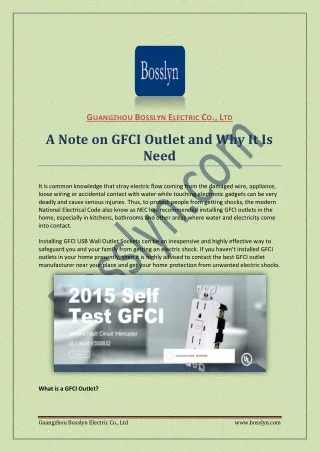 Bosslyn.com best place to gfci outlet manufacturer