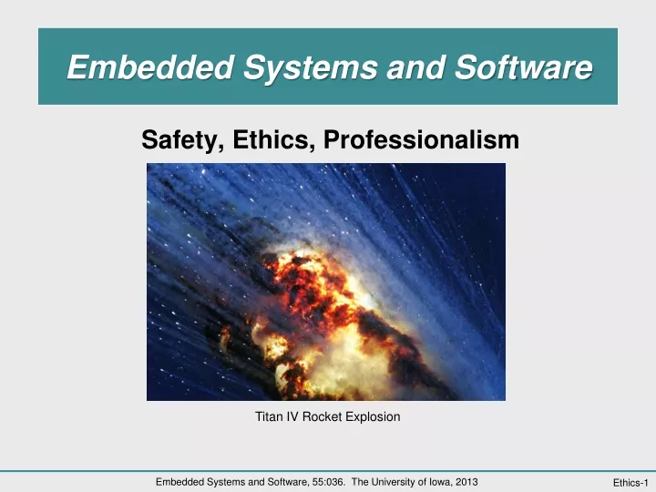 embedded systems and software