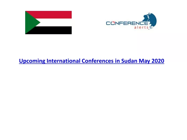 upcoming international conferences in sudan