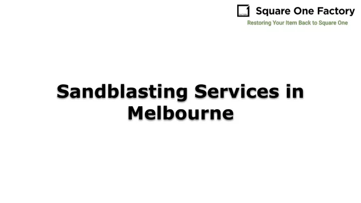 sandblasting services in melbourne