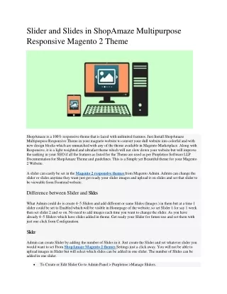 slider and slides in shopamaze multipurpose responsive magento 2 theme