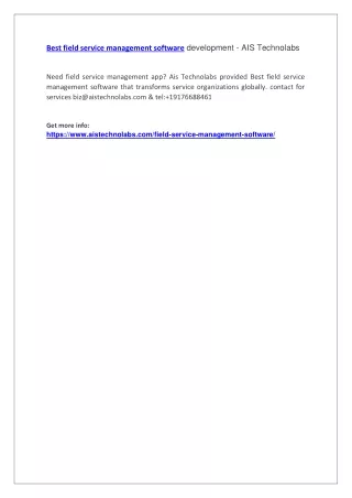 best field service management software