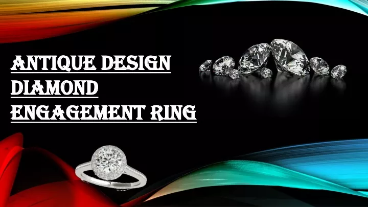 antique design diamond engagement ring