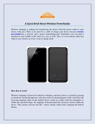 a quick brief about wireless powerbanks a quick