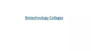 biotechnology colleges