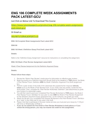 eng 106 complete week assignments pack latest gcu