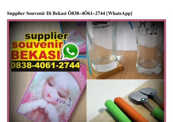 supplier souvenir di bekasi 838 4 61 2744 whatsapp