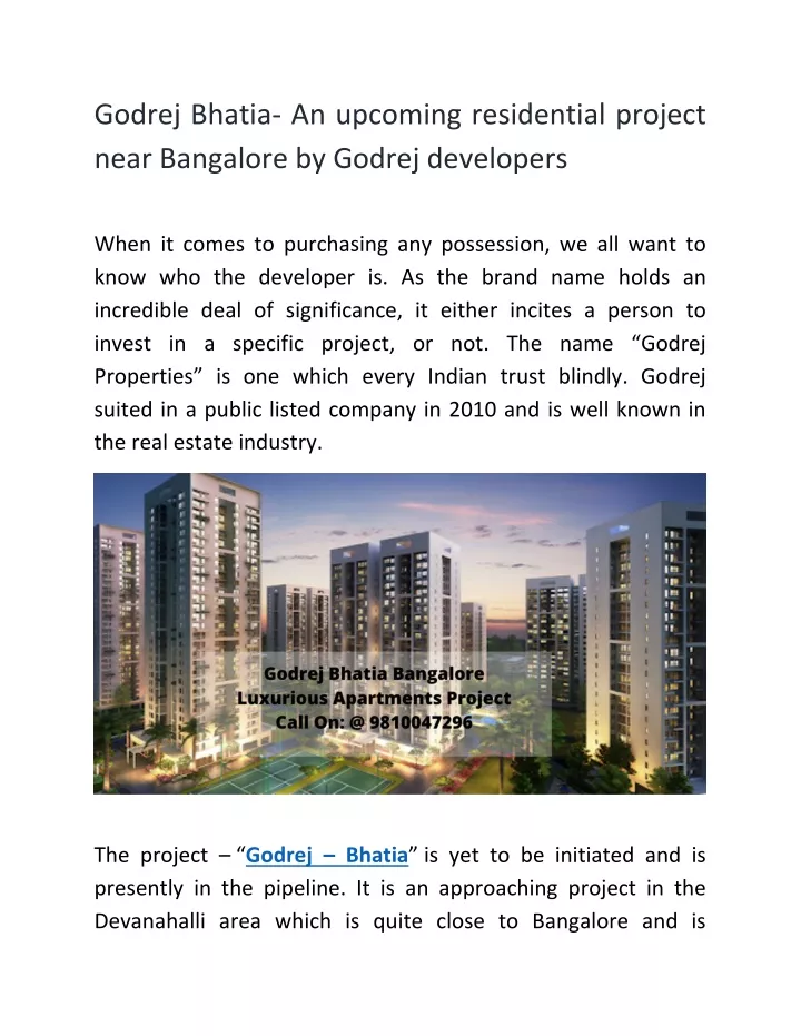 godrej bhatia an upcoming residential project